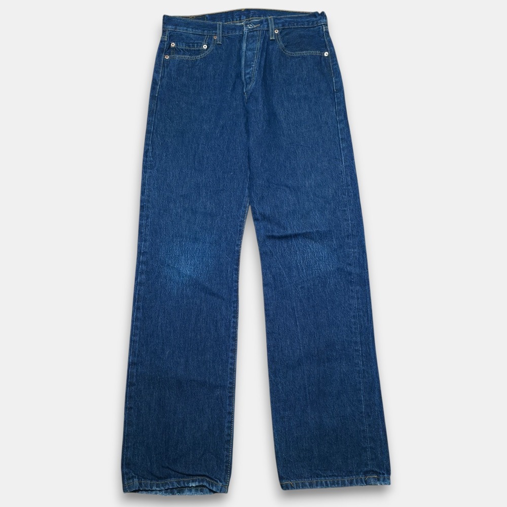 Vintage Levi's 501 Jeans Men's 34 x 34 *Fits 32 x 33 Button Fly Dark Wash Pants - Picture 1 of 7